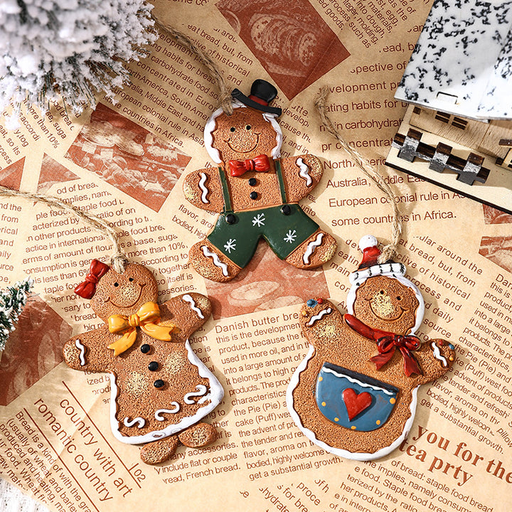 Dekorative Weihnachtsfigur im Lebkuchenmann-Design Karnz