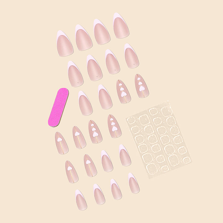 Herzgezeichnete Lange Stiletto Nagelkunst Verlängerungen
