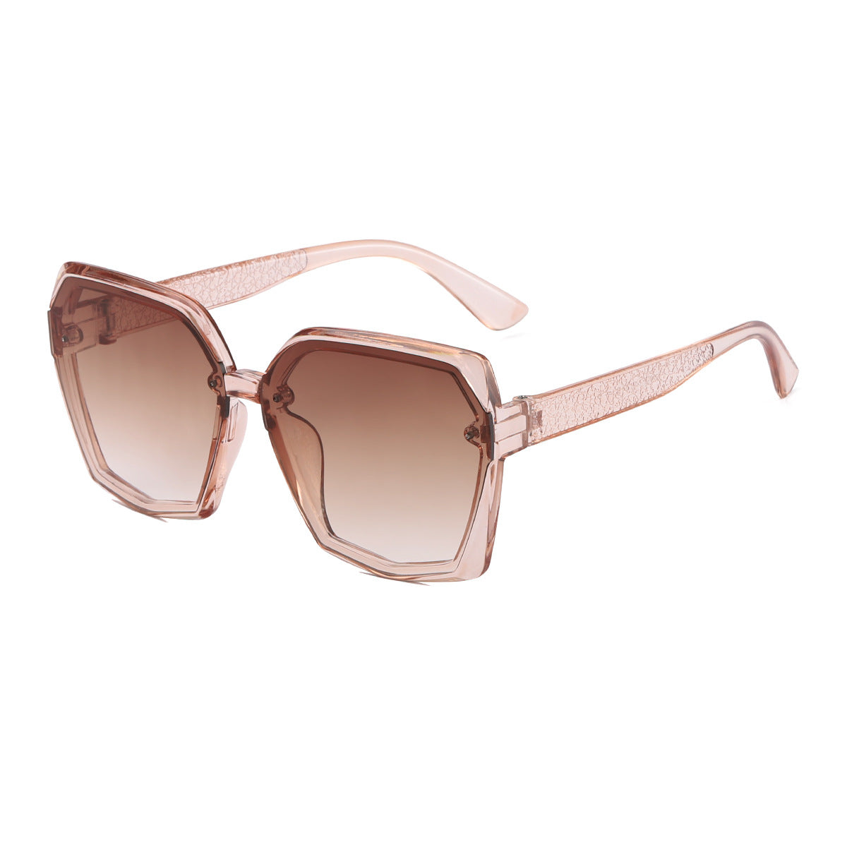 Damen modische Sonnenbrille mit auffälligem Polygonrahmen Karnz