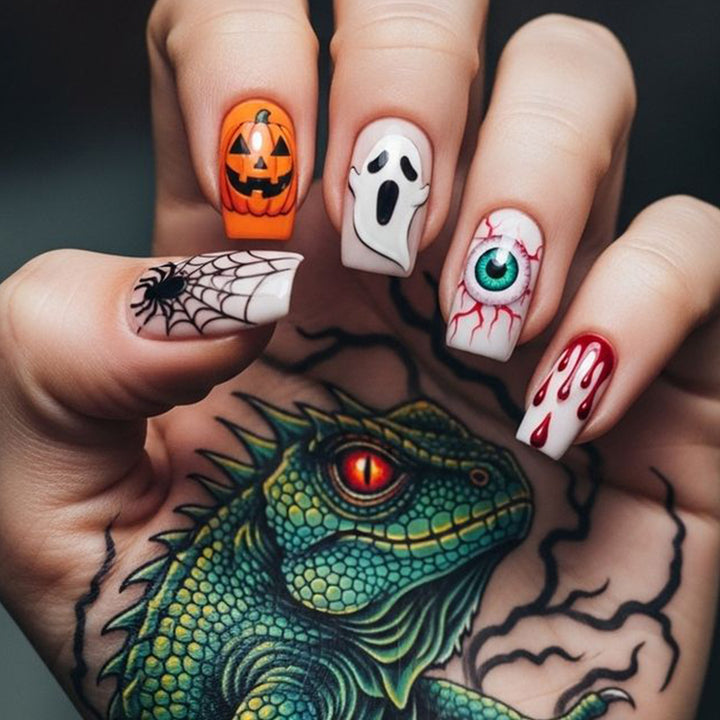 Halloween-Themen 3D Acryl Nagelkunst Set Karnz