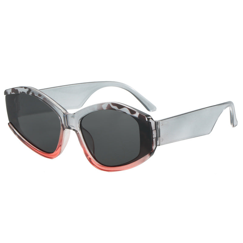 Damen modische Sonnenbrille mit markantem, futuristischem Design Karnz