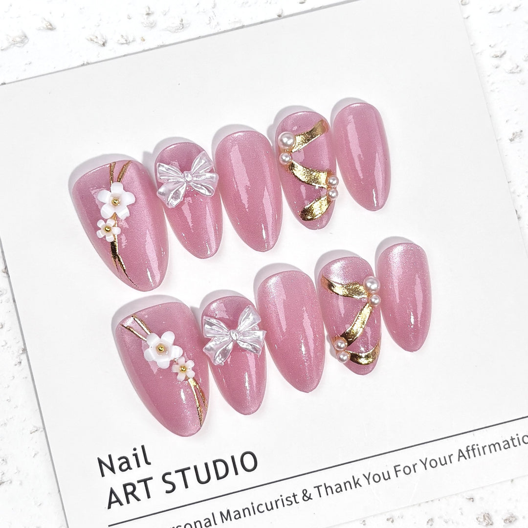 Elegantes dekoratives Press-On-Nagelkunst-Set 1790745300