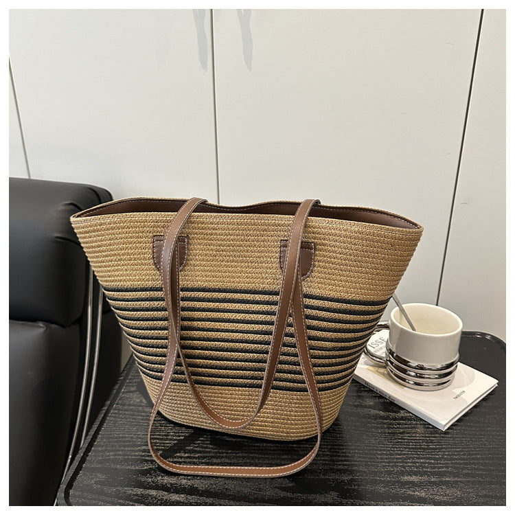 Stilvolle Strohtasche Strandtasche Karnz
