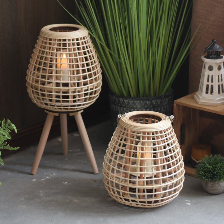 Dekorativer Rattan-Laterne mit Tragegriff Karnz