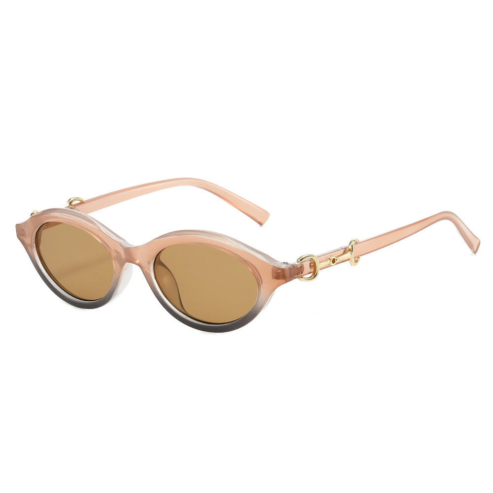 Modische Retro Oval Sonnenbrille Karnz