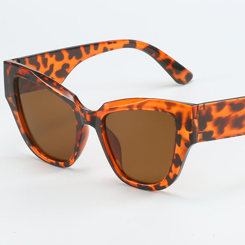 Damen Cat-Eye-Sonnenbrille mit extravagantem Leopardenmuster Karnz