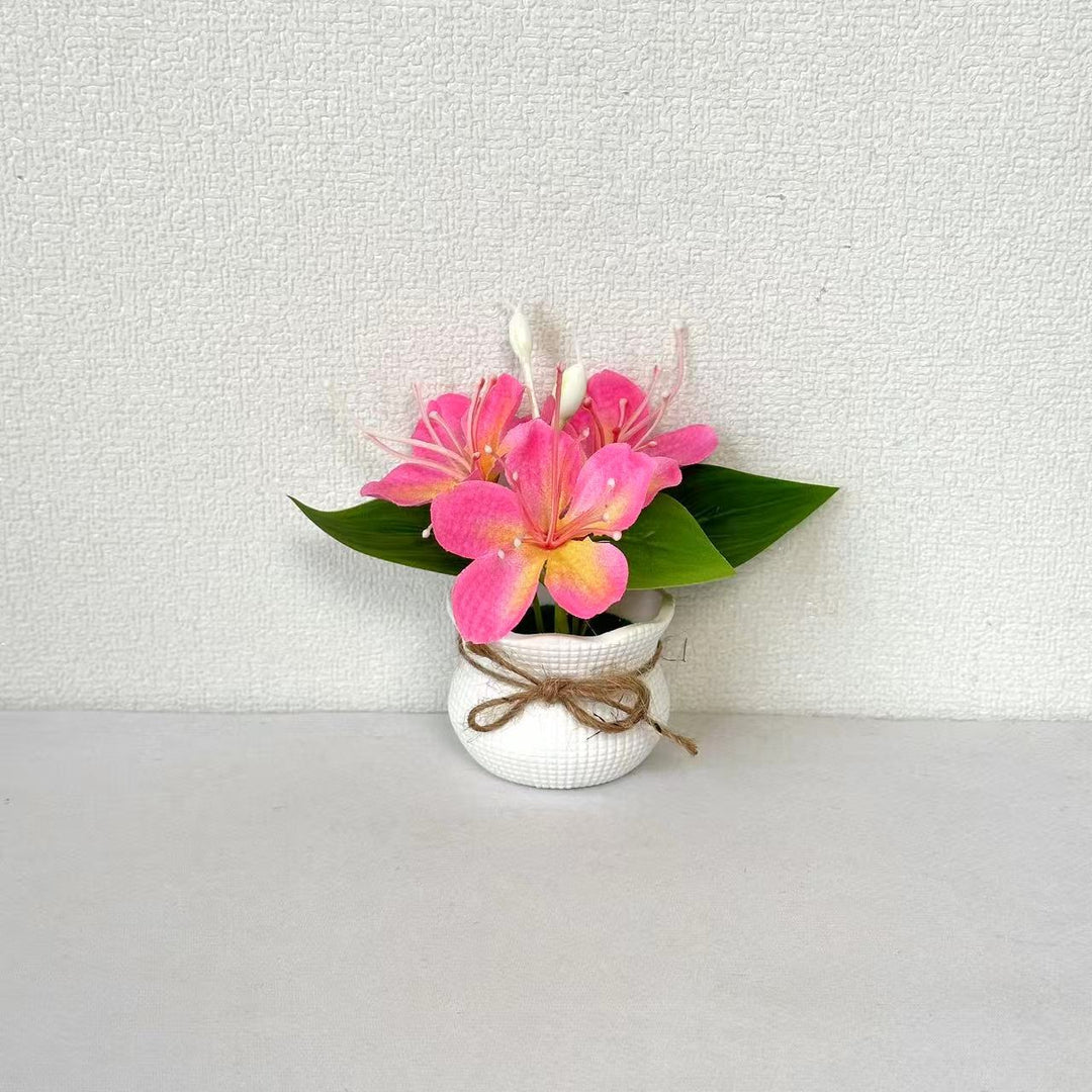 Elegante künstliche Lilienblütenarrangement für die Wohnkultur