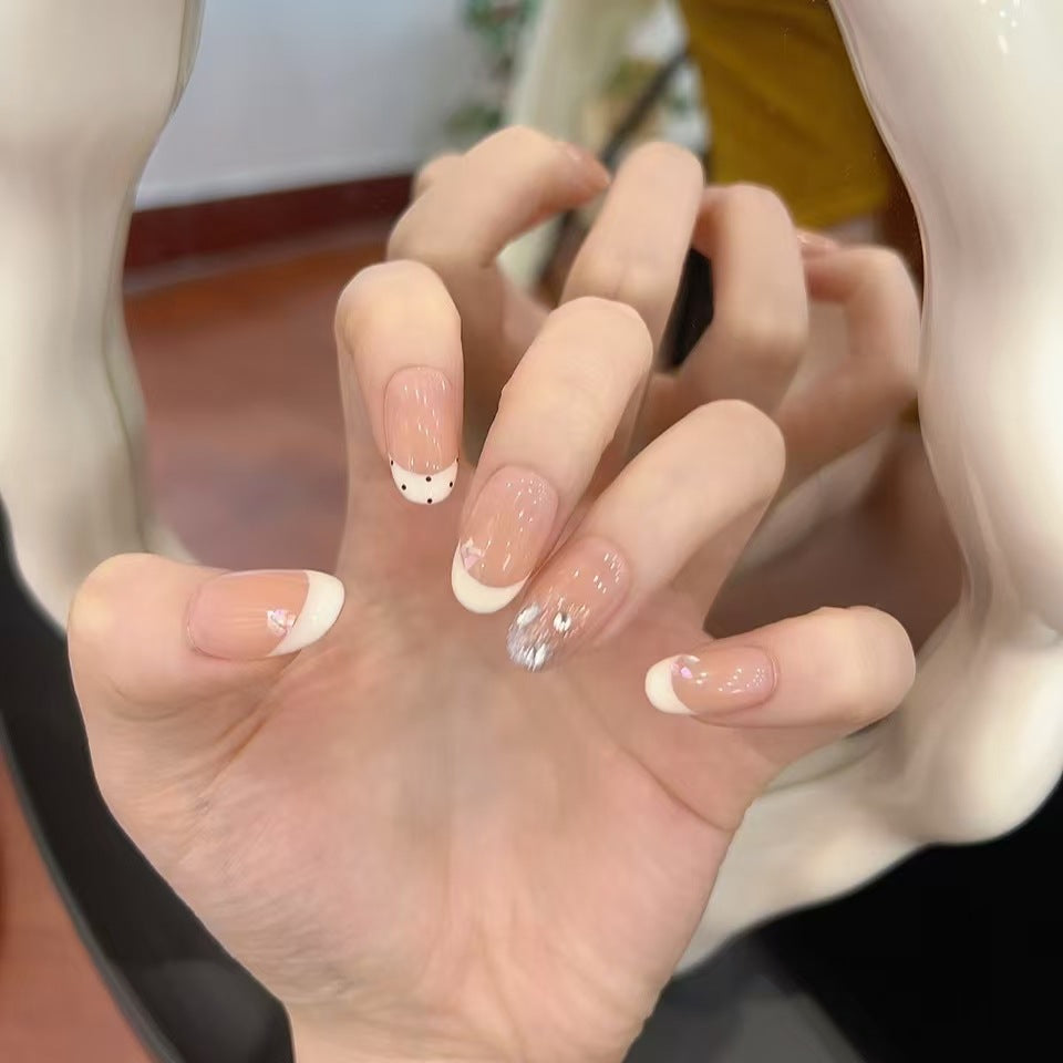 Elegante Französische Spitze Dekorative Nagelverlängerungen