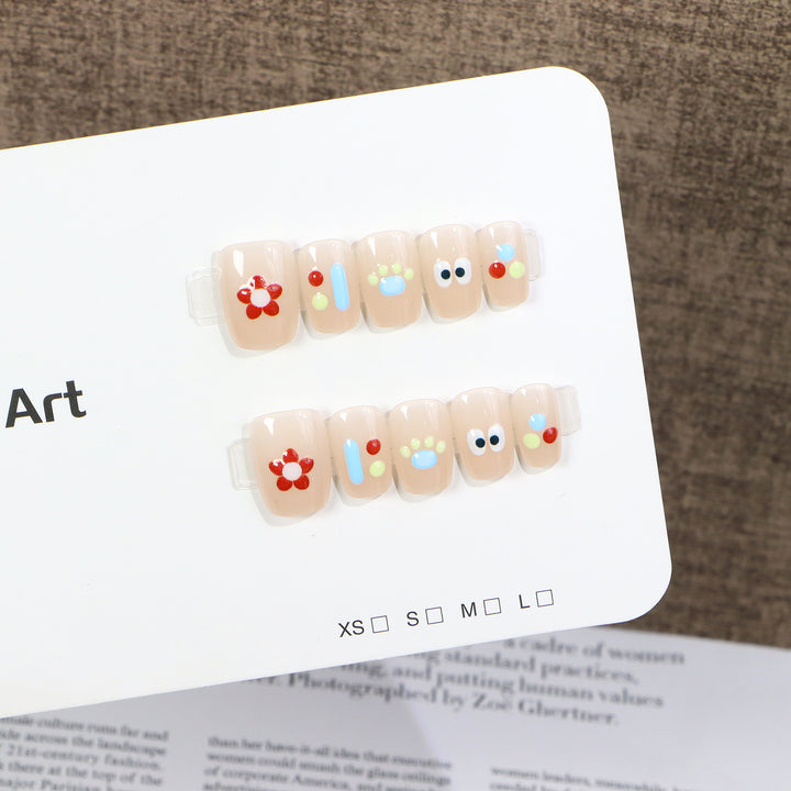 Verspielt Charakter-Themed Press-On Nail Art Set Karnz