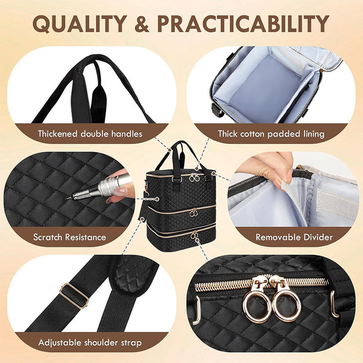Kosmetik-Organizer-Tasche mit Mehrstufigem Design Karnz