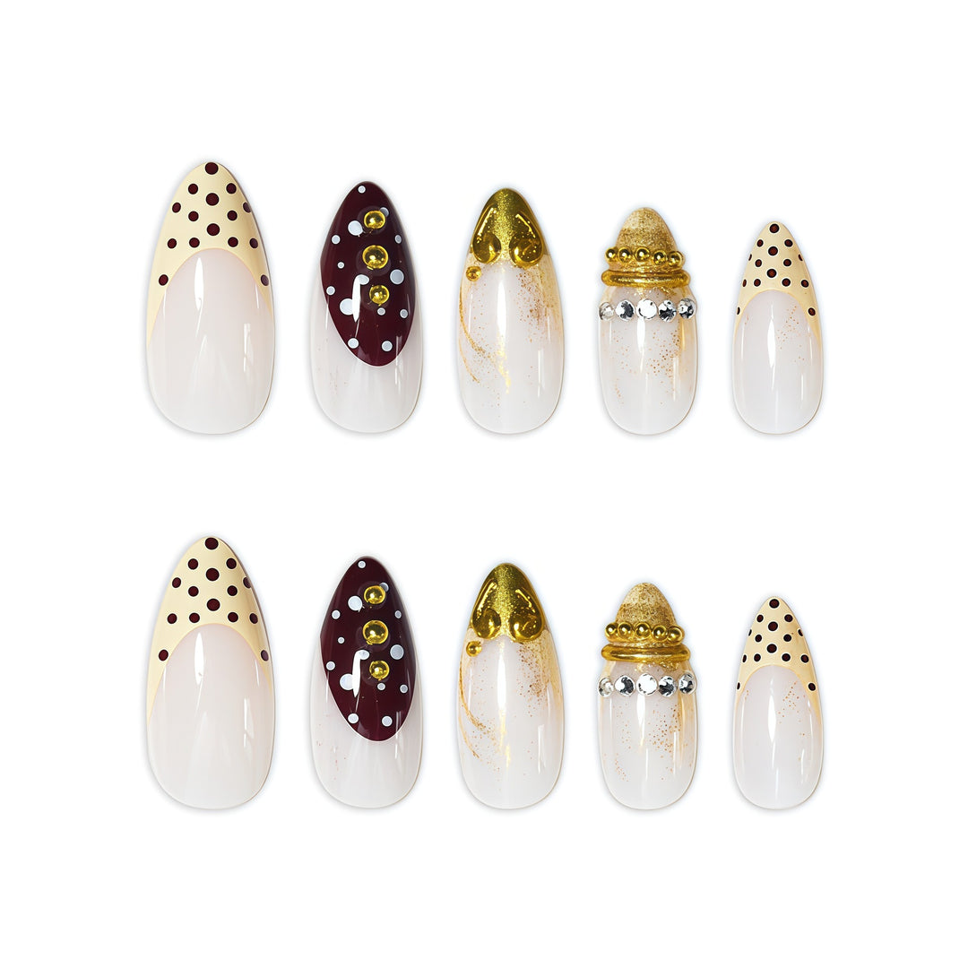 Dekorative Stiletto Press-On Nagelkunst Erweiterungen Karnz