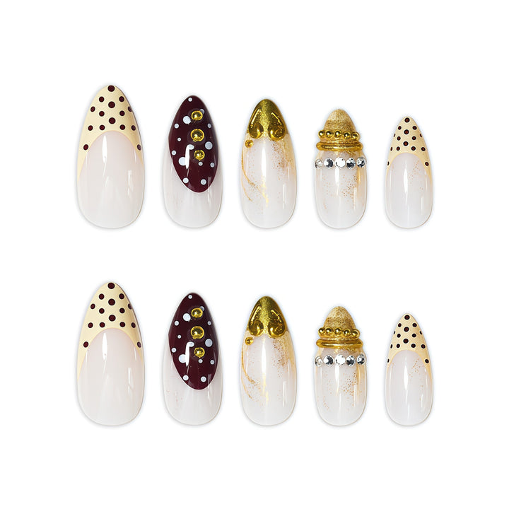 Dekorative Stiletto Press-On Nagelkunst Erweiterungen Karnz