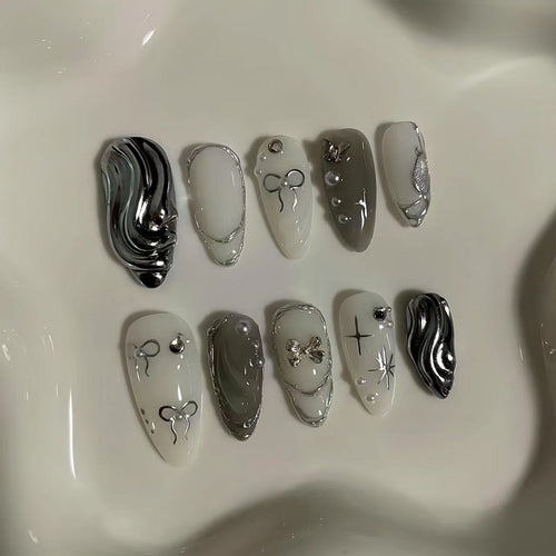 Künstlerische Marmor-Effekt Nagelspitzen Karnz