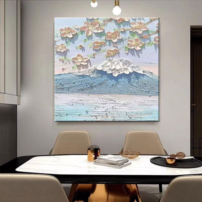 Strukturierte Florale Landschaft Leinwandkunst