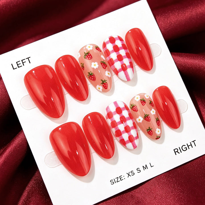 Themen Erdbeer Nail Art Set