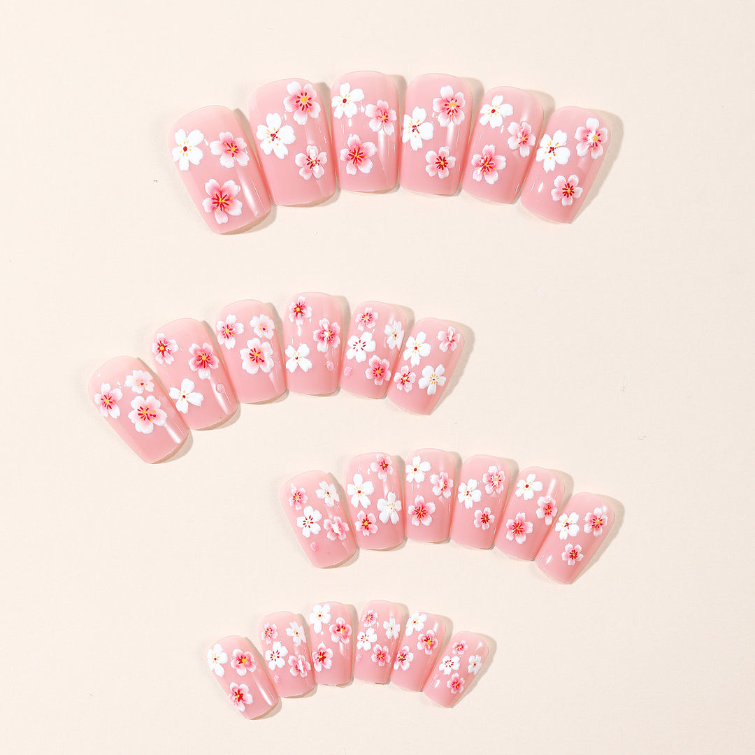 Floral Acryl Nail Art Set Karnz