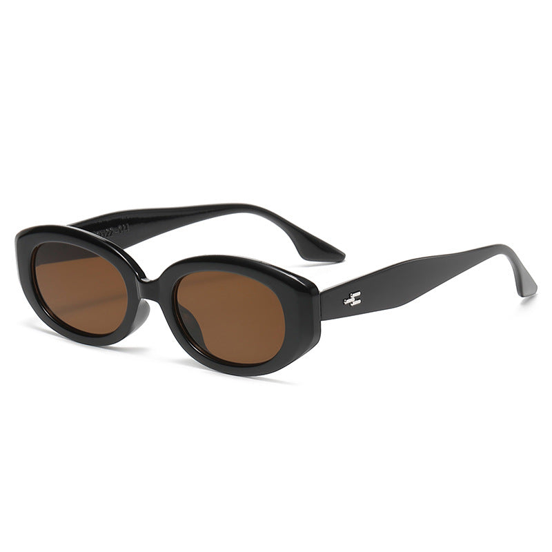 Damen modische Sonnenbrille mit modernem, ovalem Rahmen Karnz