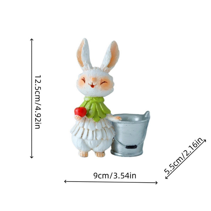 Adorable Hasenfigur mit Salatpflanzer Karnz