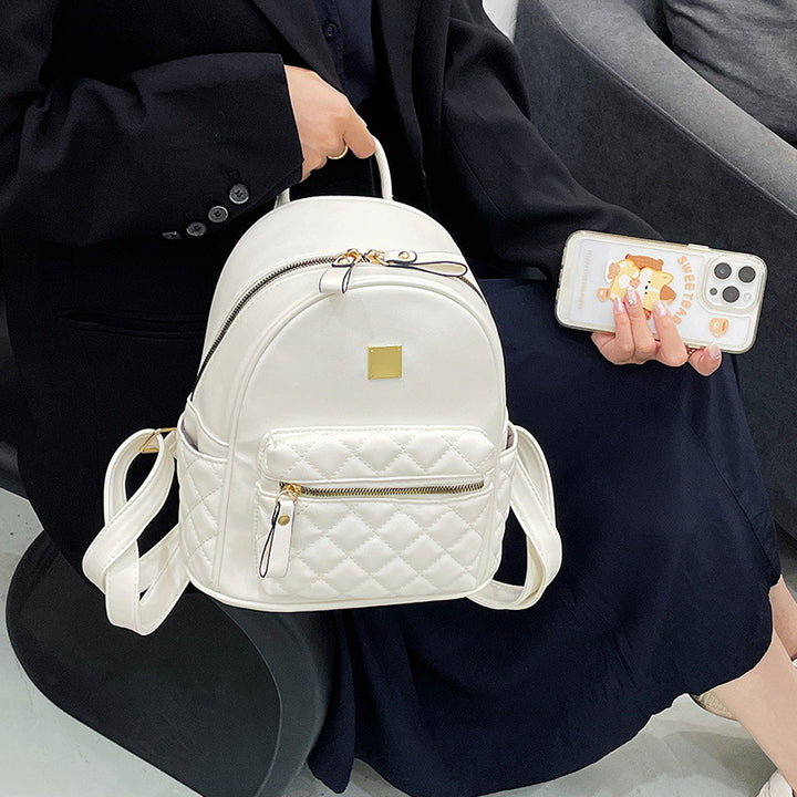 Gepolsterter Leder Mini Rucksack Karnz