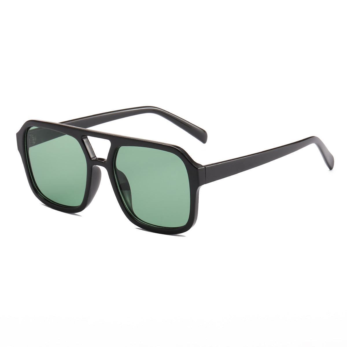Damen elegante quadratische Sonnenbrille mit stilvollem Muster Karnz