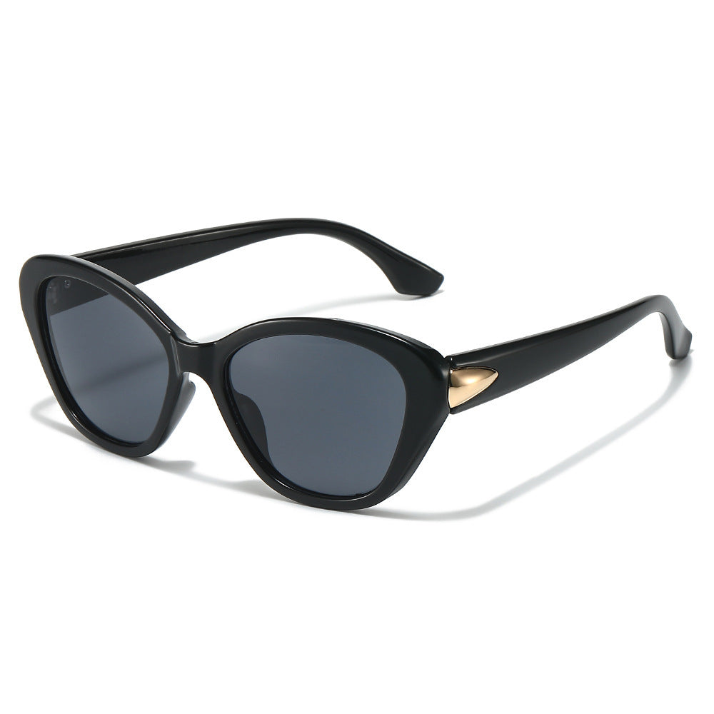 Stilvolle Cat-Eye-Sonnenbrille mit elegantem Gold-Detail Karnz