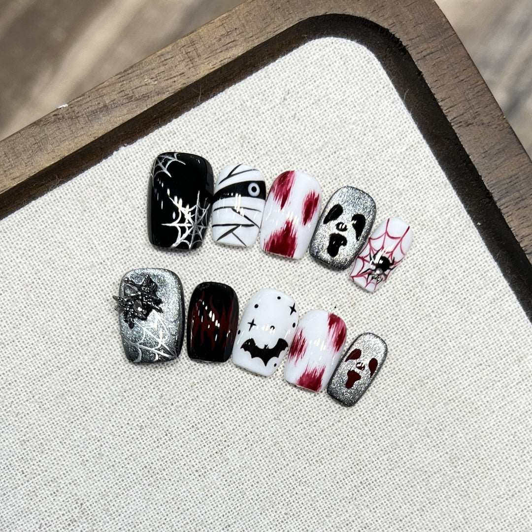 Künstlerisches Halloween Press-On Nagelkunstset Karnz