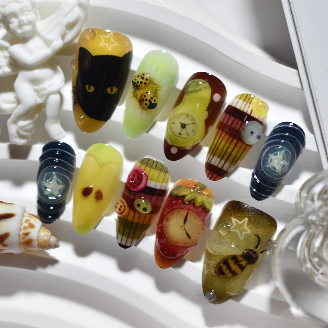 Künstlerisches Nagelschmuck Set Karnz