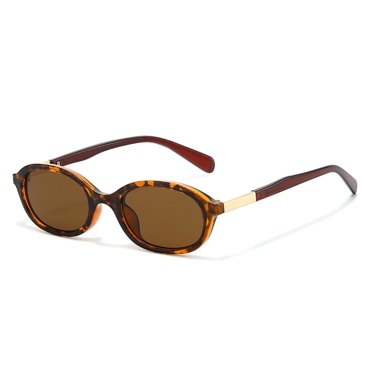 Elegante Vintage-Ovalrahmen-Sonnenbrille Karnz