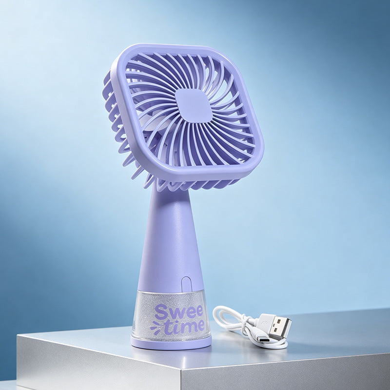 Damen Tragbarer Handventilator mit USB-Ladefunktion und flexiblem Neigungsmechanismus Karnz