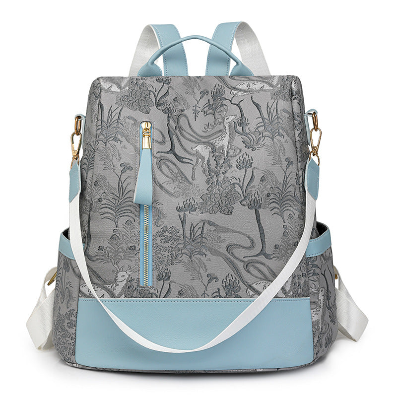 Elegante Floral Prägung Rucksack Karnz