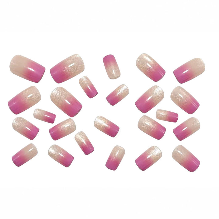 Glänzende Nagelverlängerungen mit Ombre-Effekt Karnz