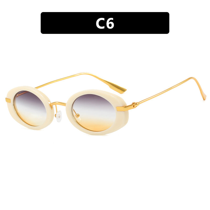 Damen modische Sonnenbrille im eleganten Ovaldesign Karnz