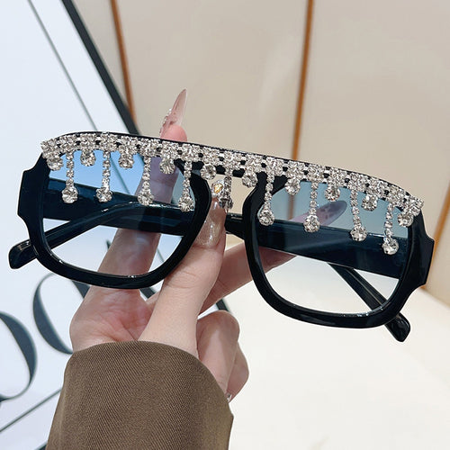 Glamouröse kristallverzierte Sonnenbrille Karnz
