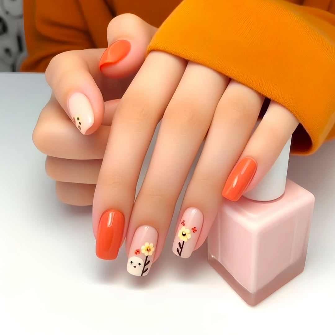 Künstlerische Floral Nagelkunst Karnz