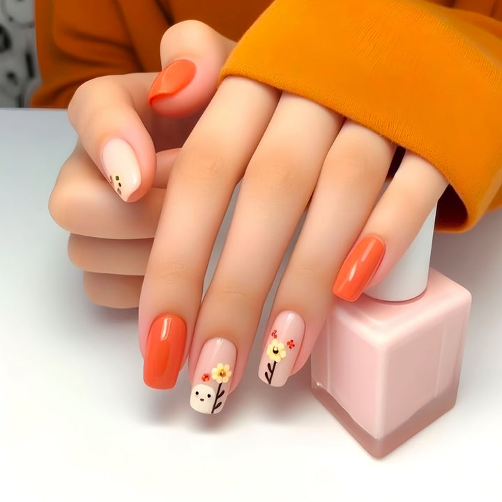 Künstlerische Floral Nagelkunst Karnz