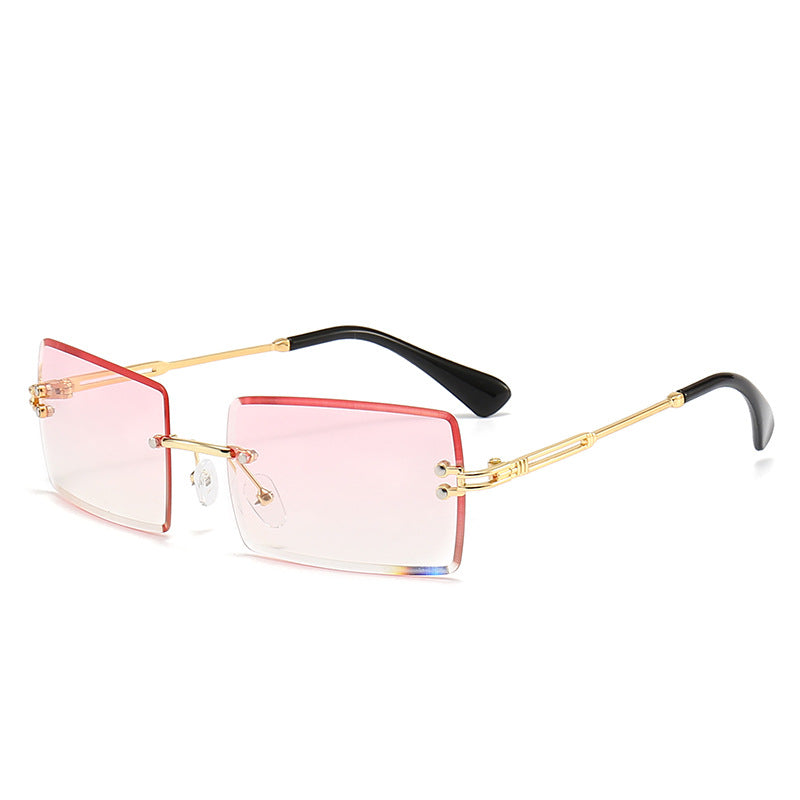Damen modische rechteckige Sonnenbrille mit Gradient-Gläsern Karnz
