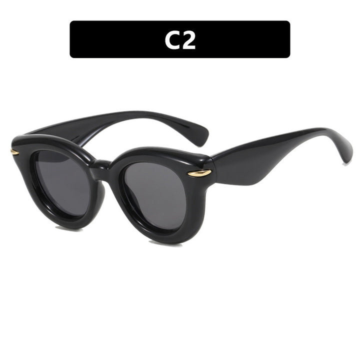 Damen Cat-Eye Sonnenbrille mit extravagantem Rahmen und schützendem UV-Schutz Karnz