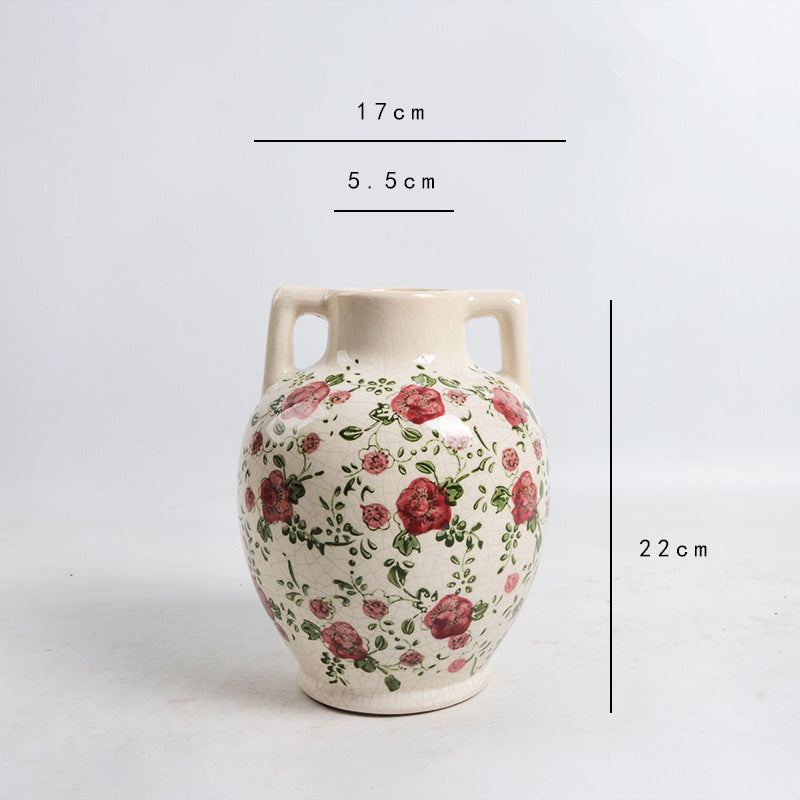 Florale Keramik Blumentopf Karnz