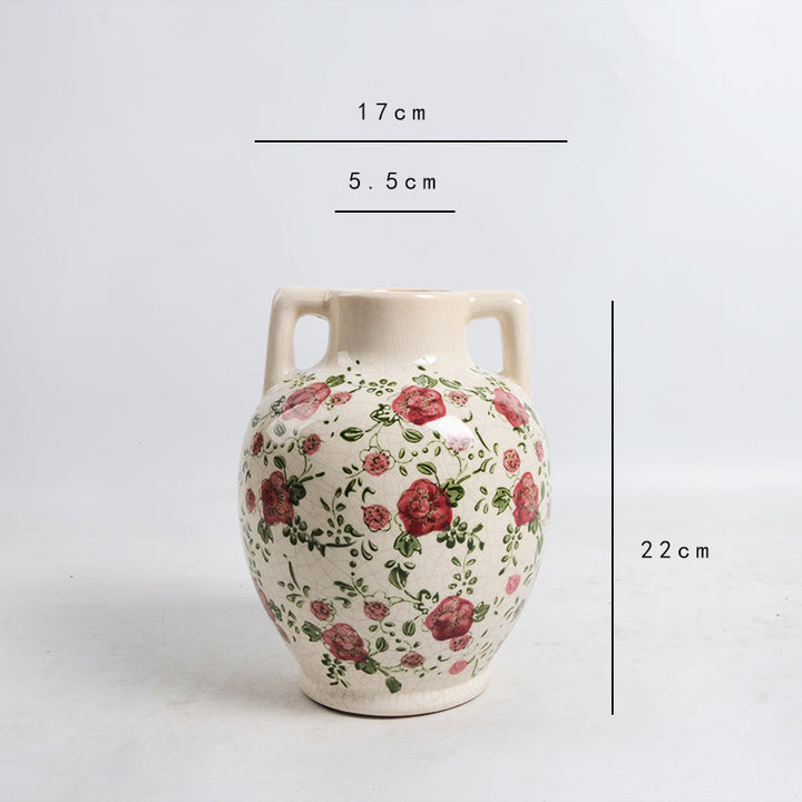 Florale Keramik Blumentopf Karnz