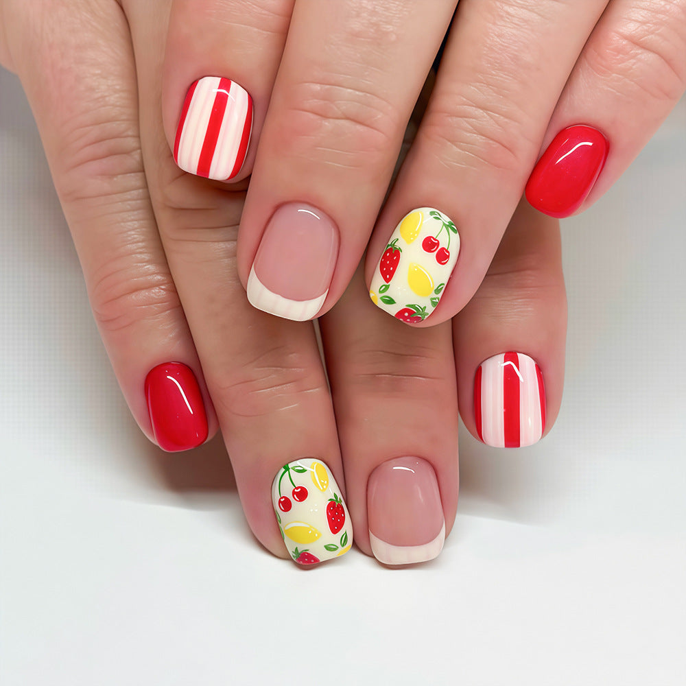 Kreative Frucht Themen Press-On Nagelkunst Karnz