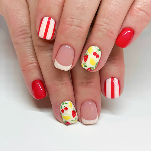 Kreative Frucht Themen Press-On Nagelkunst Karnz