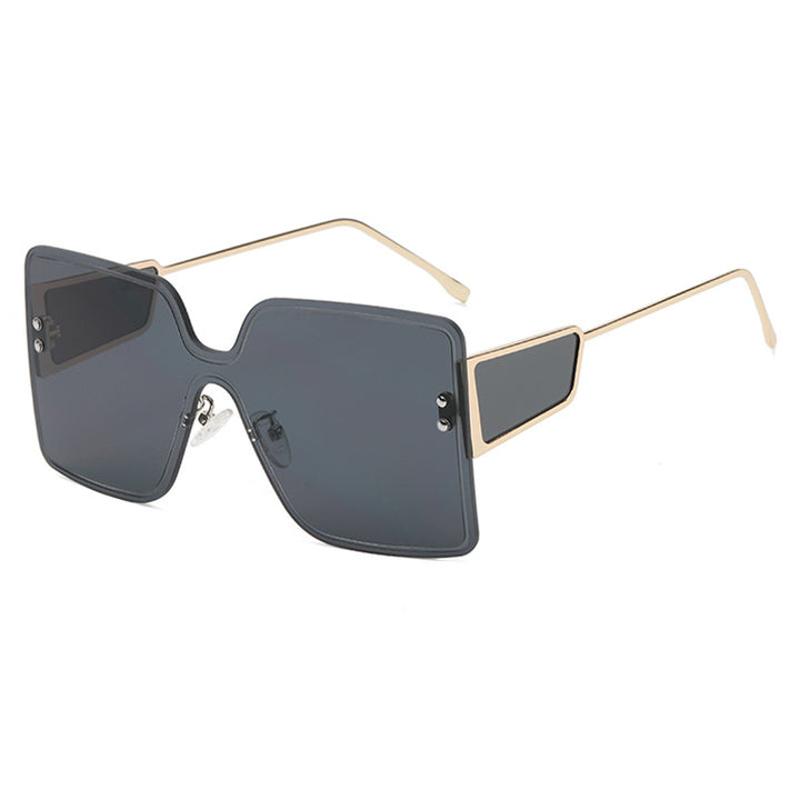 Damen oversized Geometric Sonnenbrille Karnz