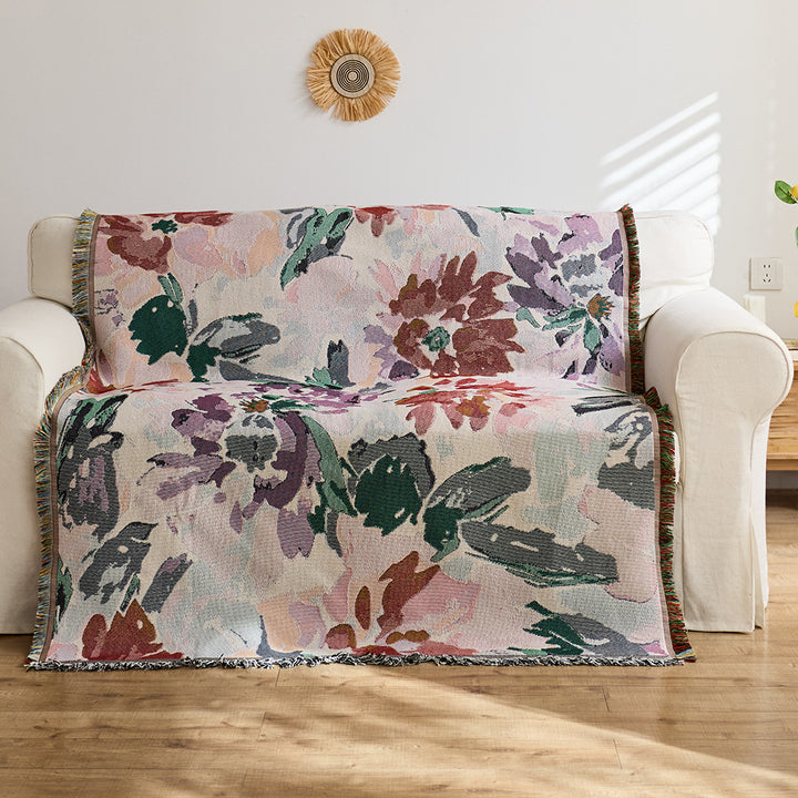 Vintage-Style Dekorative Jacquard-Wurfdecke