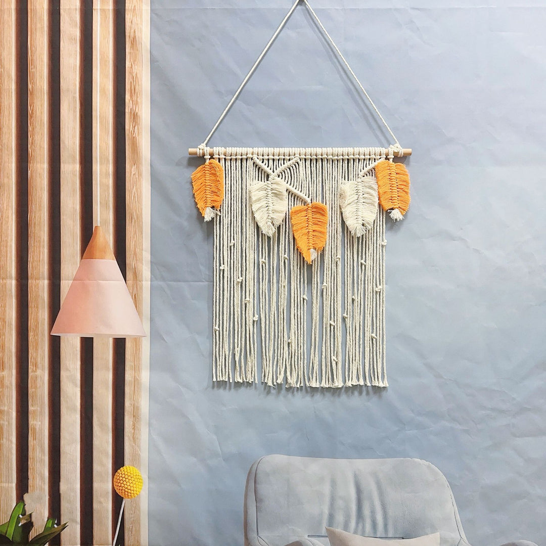 Makramee Blatt Wandbehang Karnz