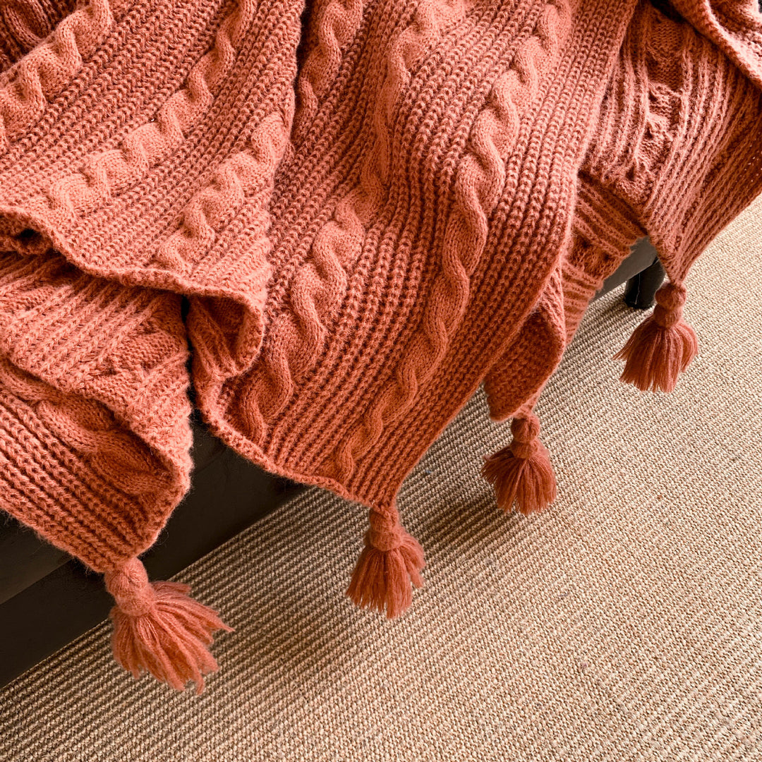 Gemütliche Strickdecke
