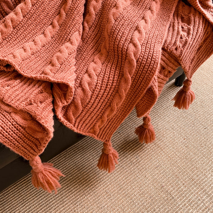 Gemütliche Strickdecke