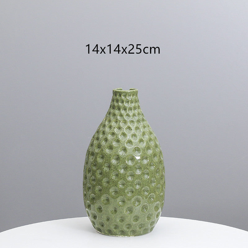 Texturierte Keramische Dekorative Vase Karnz