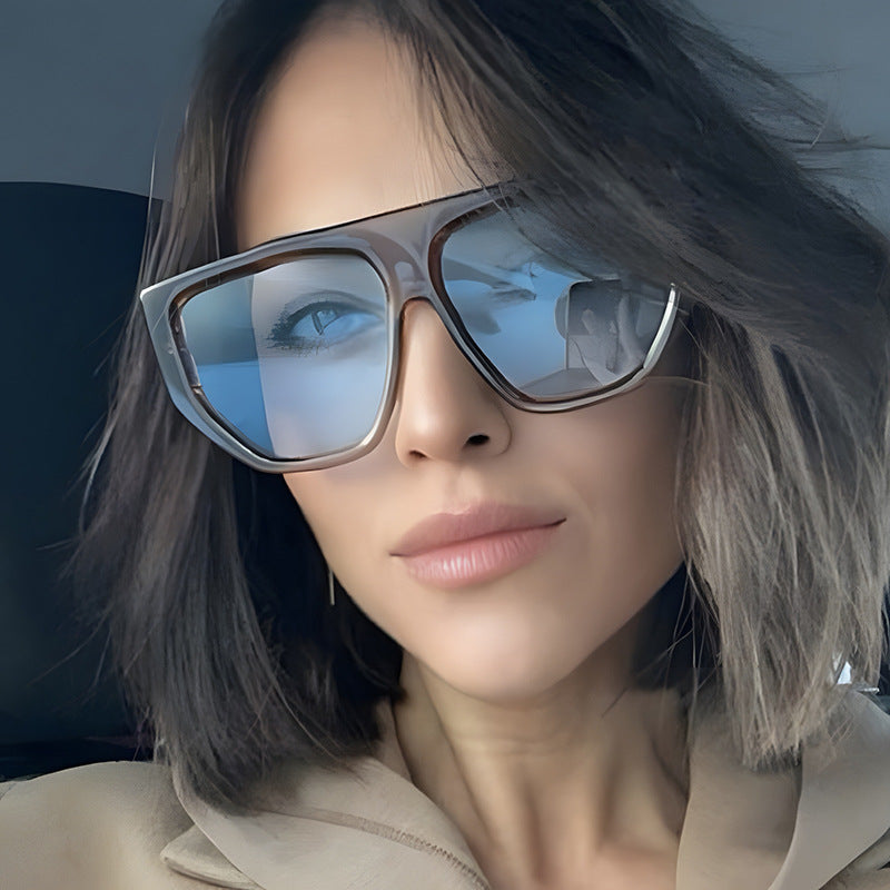 Damen modische Oversized-Sonnenbrille mit innovativem Rahmen Karnz