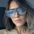 Damen modische Oversized-Sonnenbrille mit innovativem Rahmen Karnz