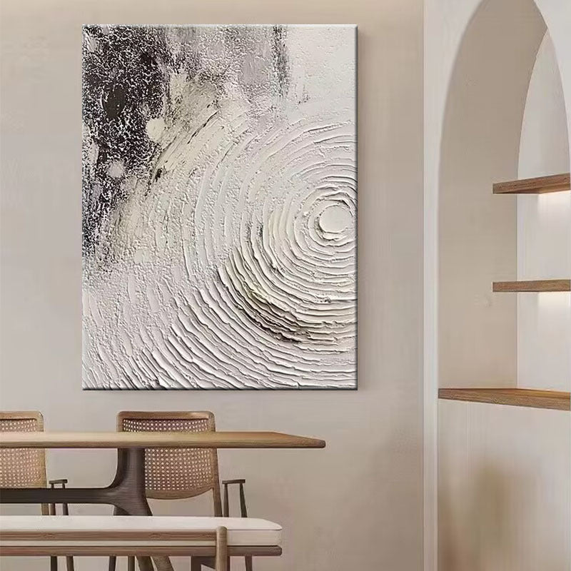 Texturiertes abstraktes Relief-Leinwandkunstwerk
